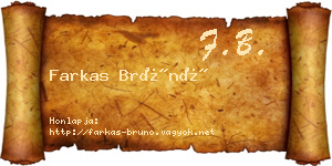 Farkas Brúnó névjegykártya