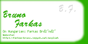 bruno farkas business card